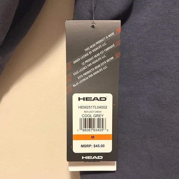 HEAD Men's Dark Blue Long Sleeve Tee - Picture 4 of 9